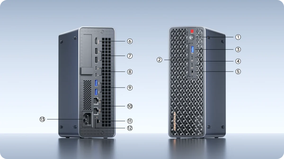 MINISFORUM MS-S1 MAXのポート構成